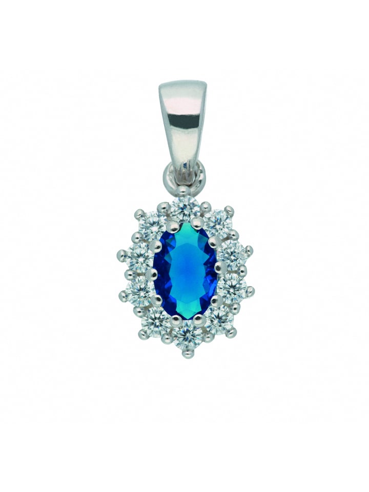 

Adeliás Женский кулон из серебра 925 пробы с кубическим цирконием синего цвета