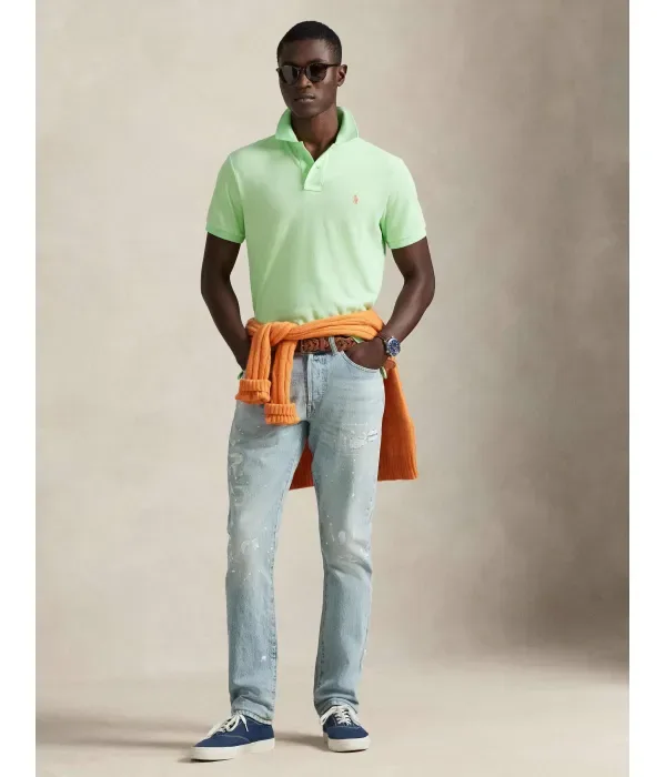 Полюс slim fit Polo Ralph Lauren, лаймовый — фото 2