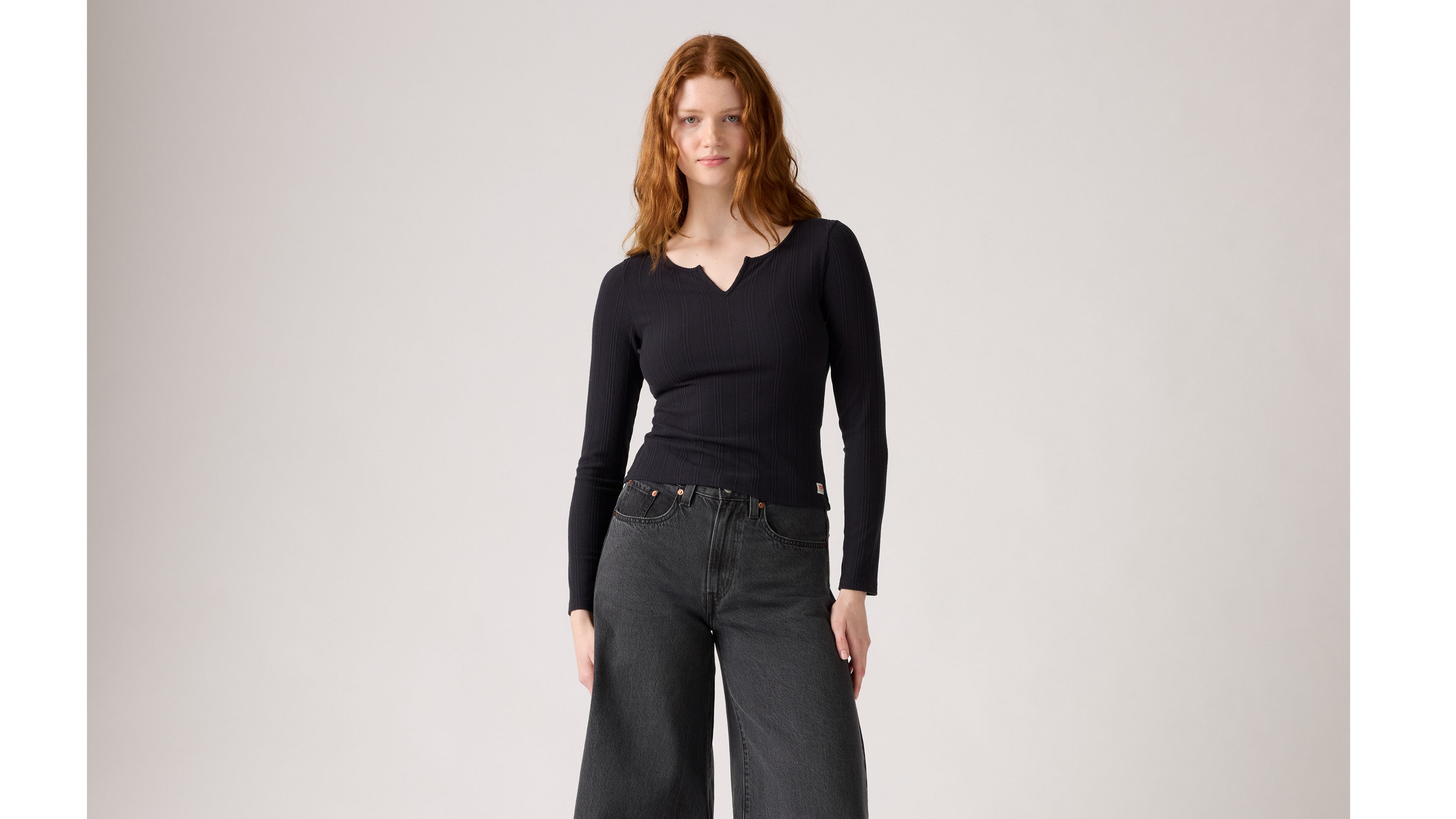 Футболка с длинным рукавом Dry Goods Supersoft Levi's, Anthracite Night - Black — фото 2