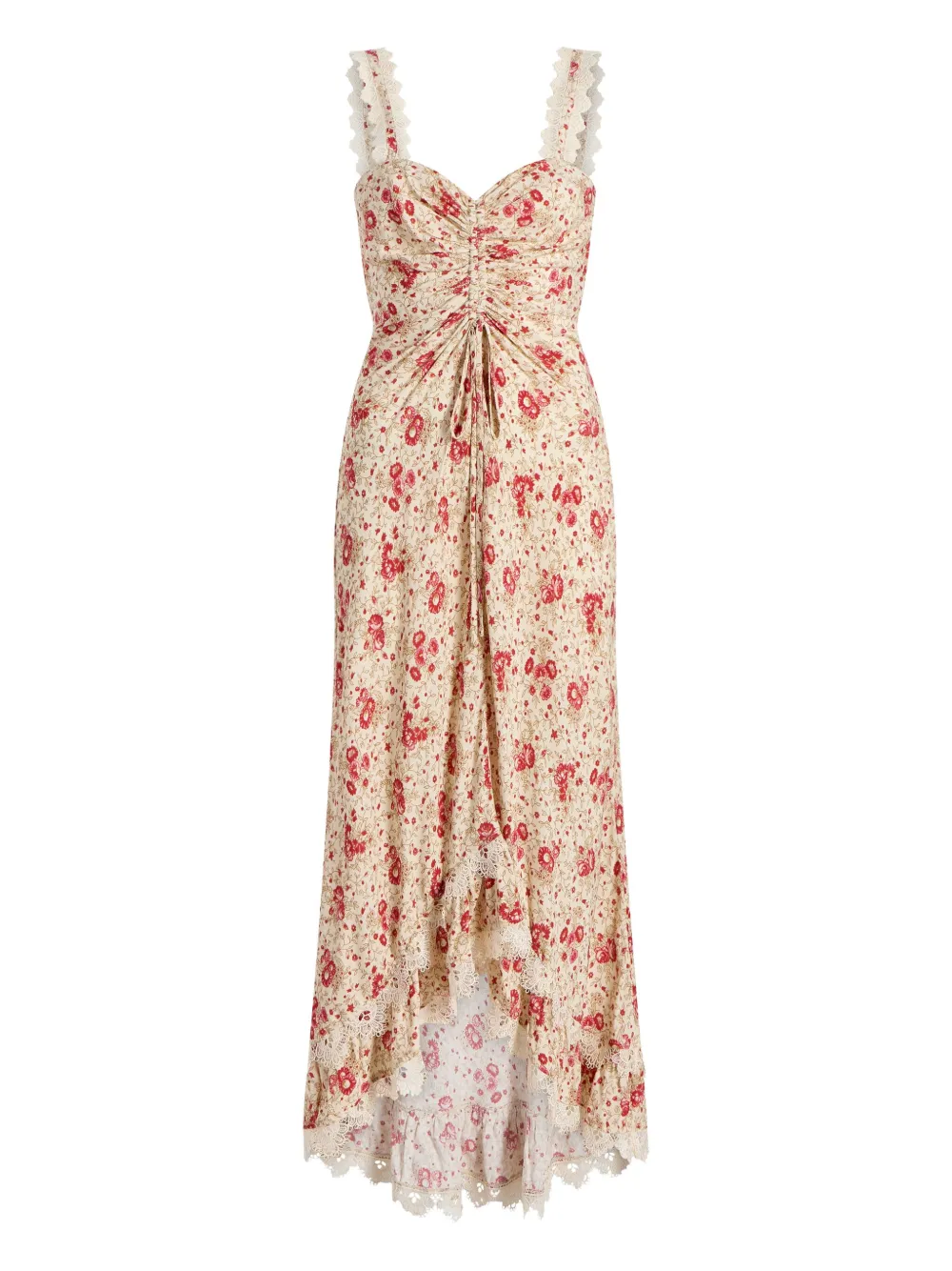 

Платье макси Stevie с кружевом и цветочным принтом Cinq A Sept, нейтральный