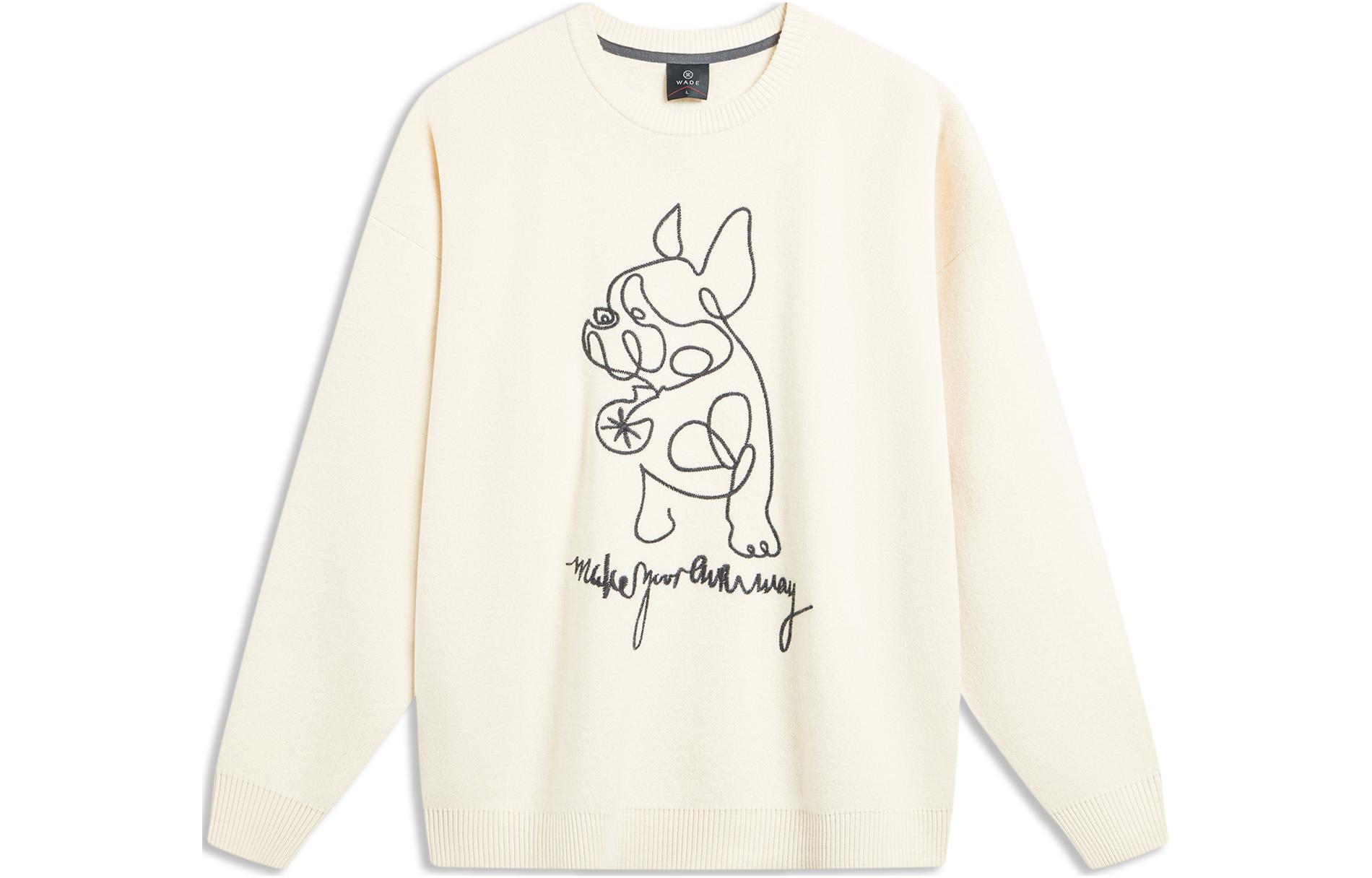 

Li-Ning Li Ning Wade Collection свитер Unisex Ecru с круглым вырезом Moderate Others