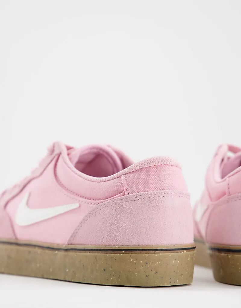 Кроссовки Chron 2 розового цвета с резиновой подошвой Nike SB — фото 3