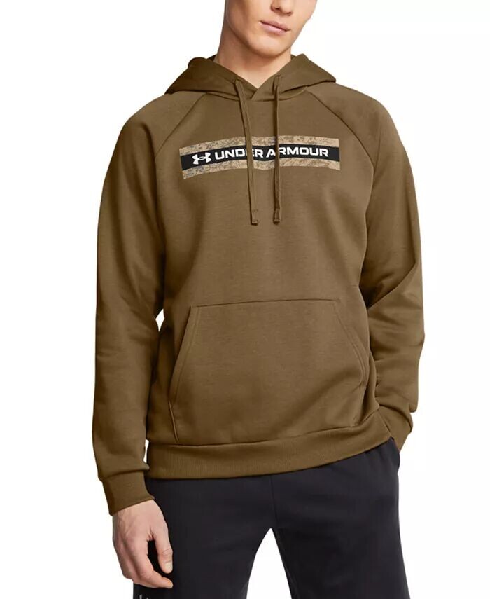 

Мужская флисовая толстовка с капюшоном Rival Logo Under Armour, синий