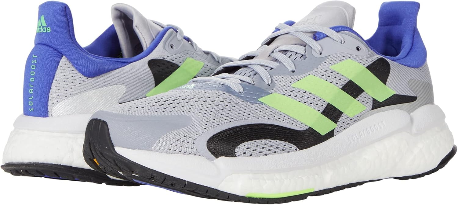 Мужские беговые кроссовки Adidas, зеленый/серебряный — фото 2