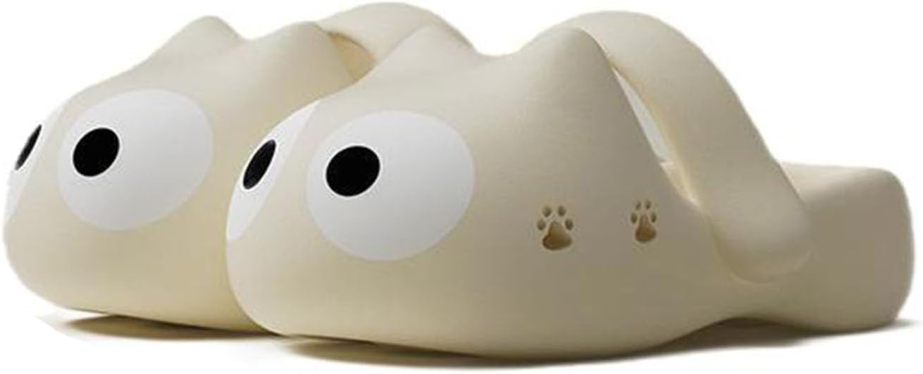 

Тапочки Zureto с большой мордочкой кошки, милые и забавные 3D тапочки с головой мультяшной кошки, домашние тапочки для женщин и мужчин, белый