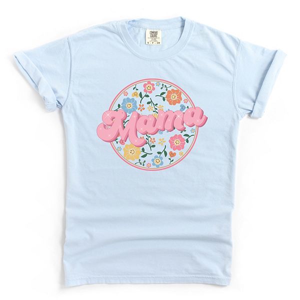 

Футболка Mama Flowers Circle garment dyed Simply Sage Market, Chambray