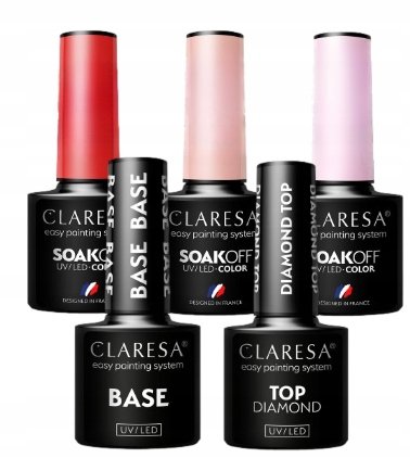 

Claresa Set Base 3x Hybrid Top Diamond Nail Polishes