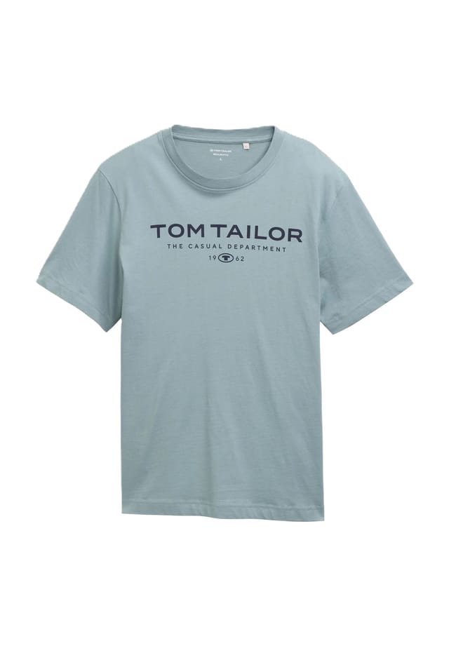 

Хлопковая футболка Tom Tailor, серый