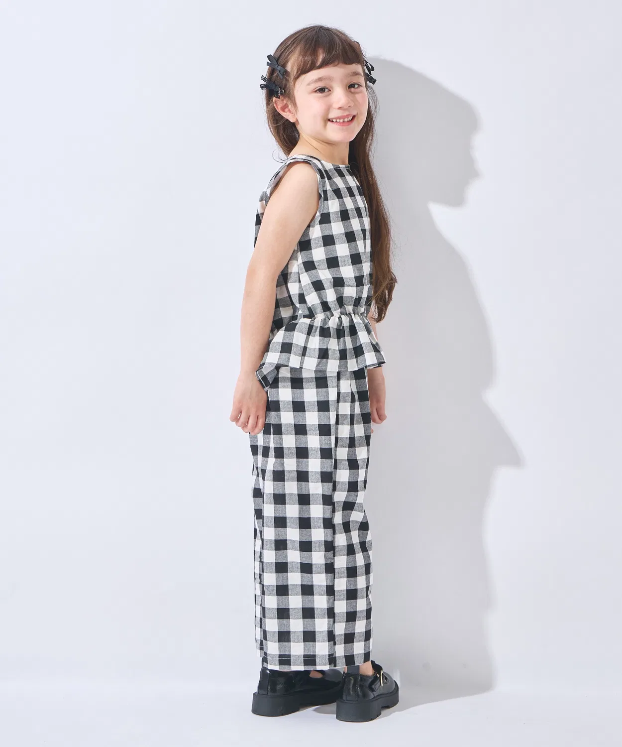 Сет костюмный с рюшами ever closet, 7/8 брюки, фиолетовый — фото 2