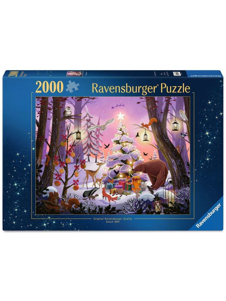 

Цветной пазл Ravensburger из 2000 деталей, «Рождество в лесу»