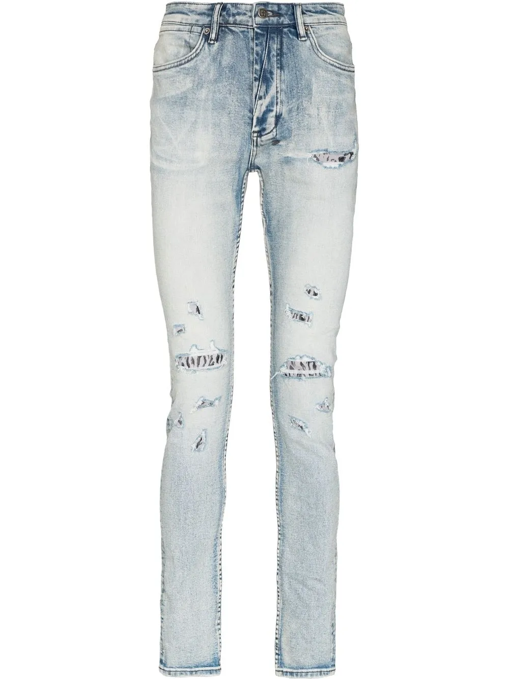

Джинсы скинни Van Winkle Fire Patch Punk Blu Ksubi, нейтральный