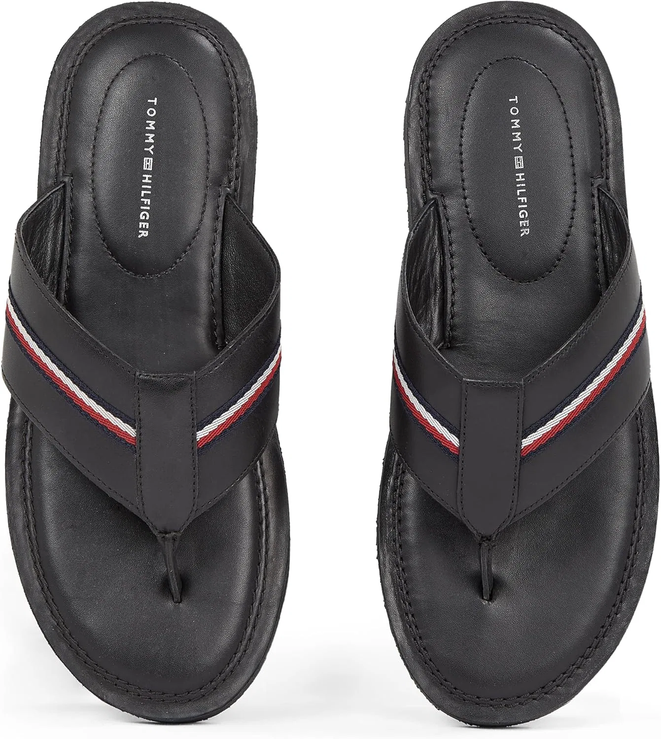 Tommy Hilfiger Herren Шлепанцы Core Toe Post из Leder, Black — фото 4