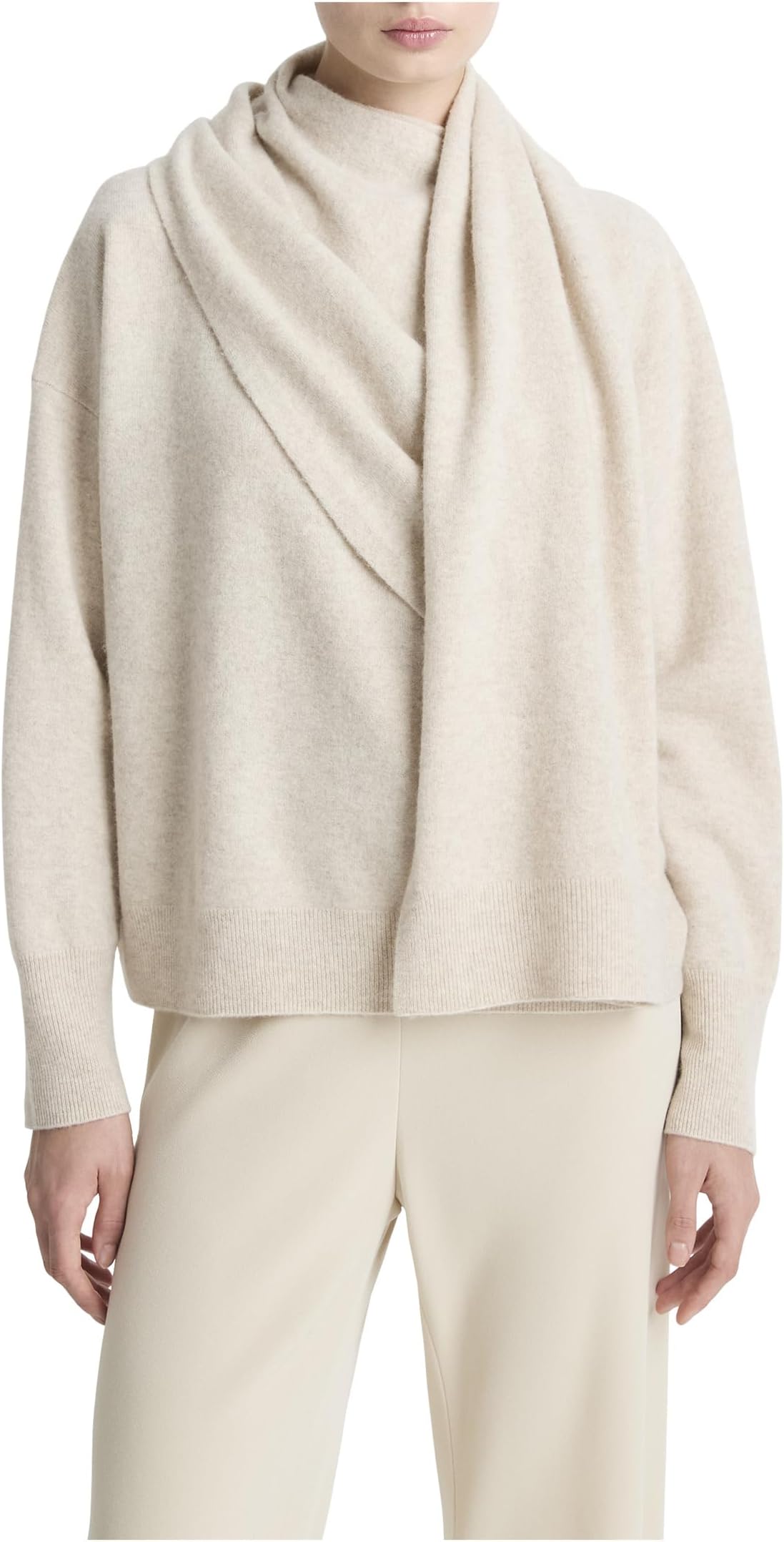 

Свитер Vince Draped Crew Neck Sweater, цвет Dove Oat