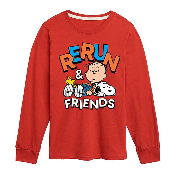 

Футболка с длинным рукавом Peanuts Rerun & Friends для мальчиков 8-20 Licensed Character, Red