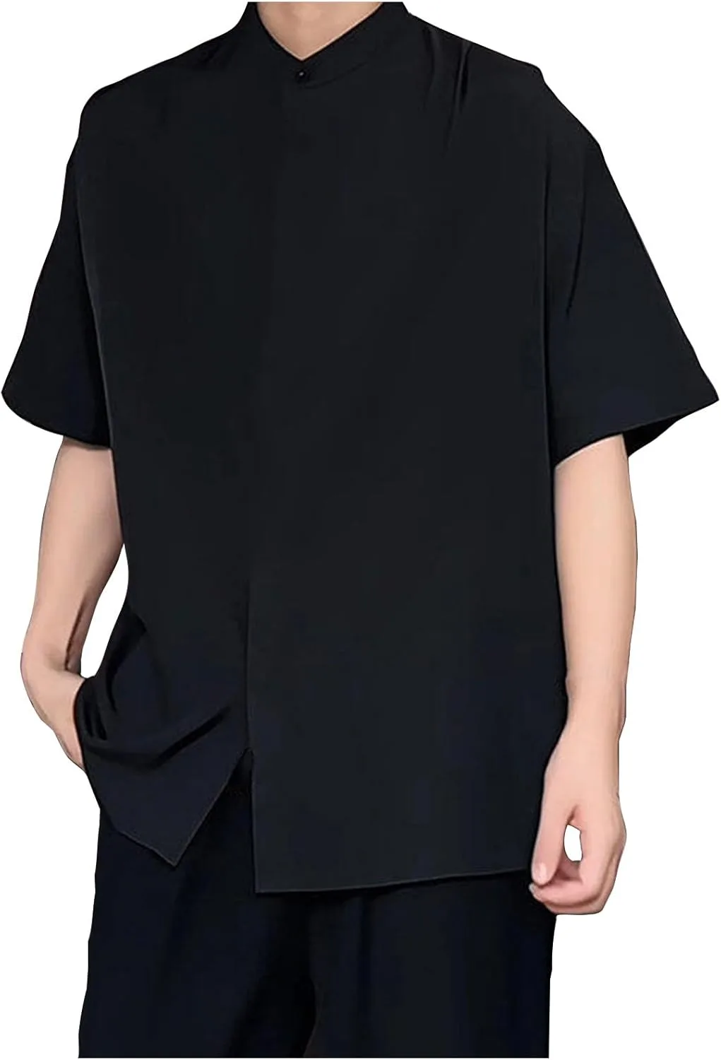 

Футболка для тайцзи и ушу мужская с коротким рукавом и v-образным вырезом Xiaojmake