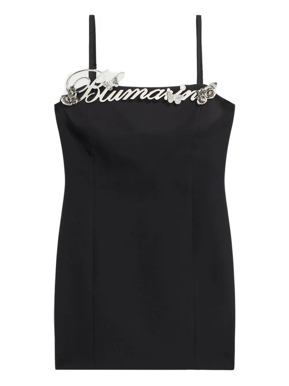 

Платье мини с логотипом BLUMARINE, черный