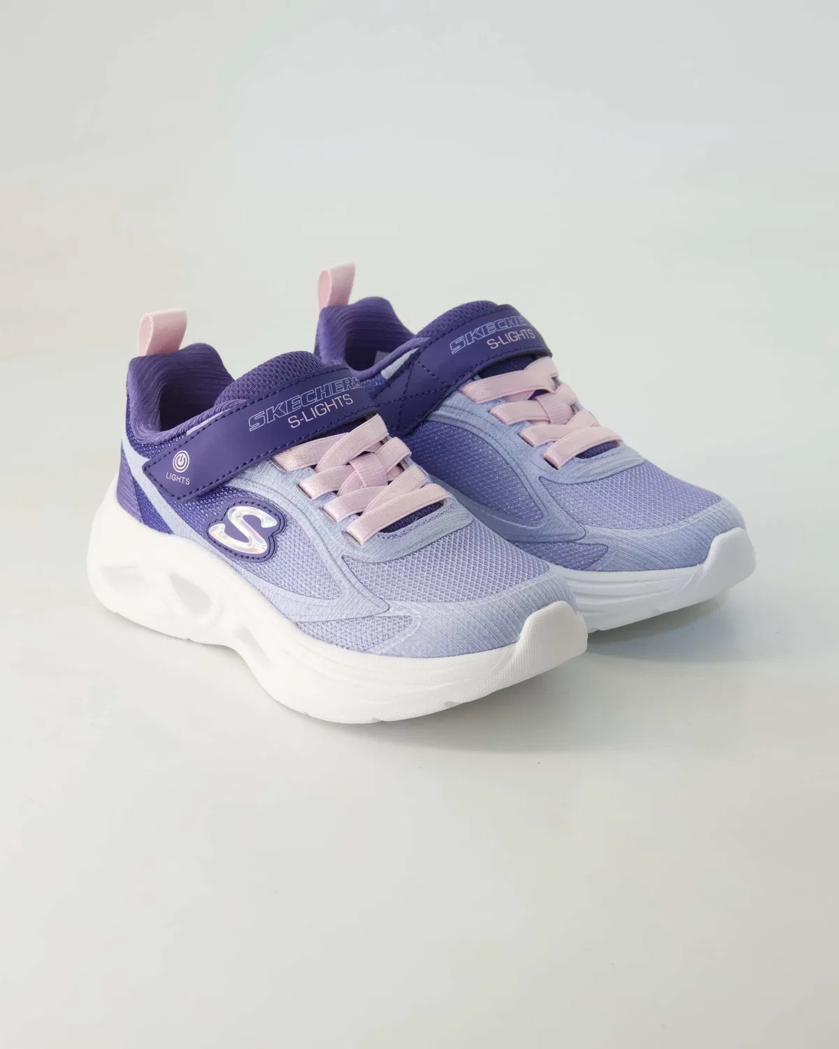 Сникерсы с подсветкой Skechers, лиловый