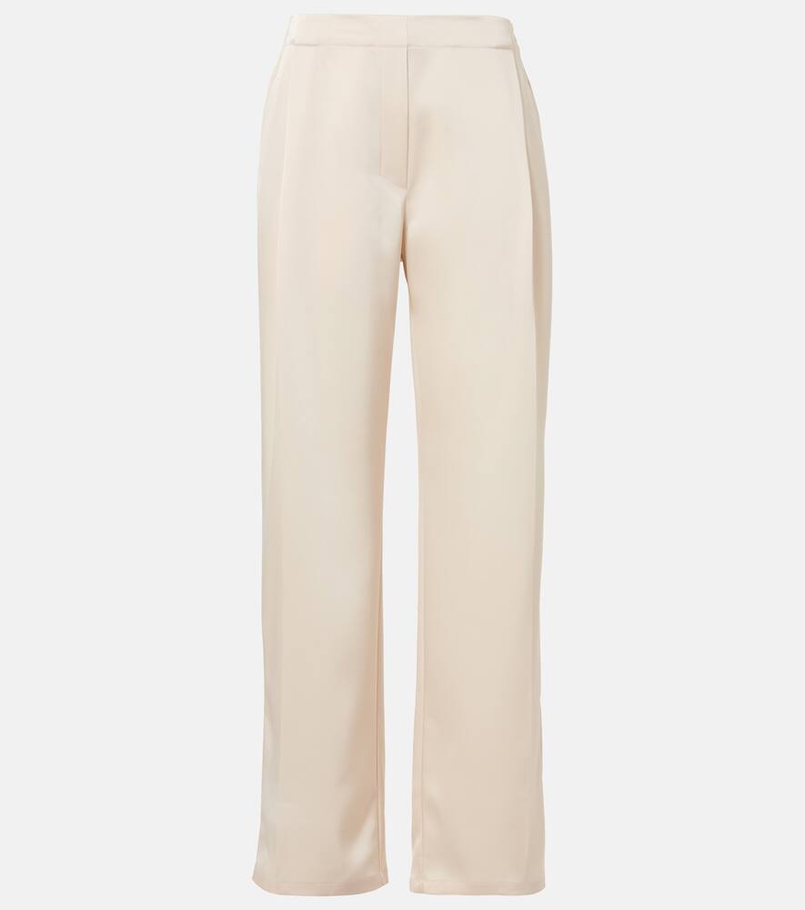 

Бархатные плиссированные брюки с высокой талией Leset, Créme