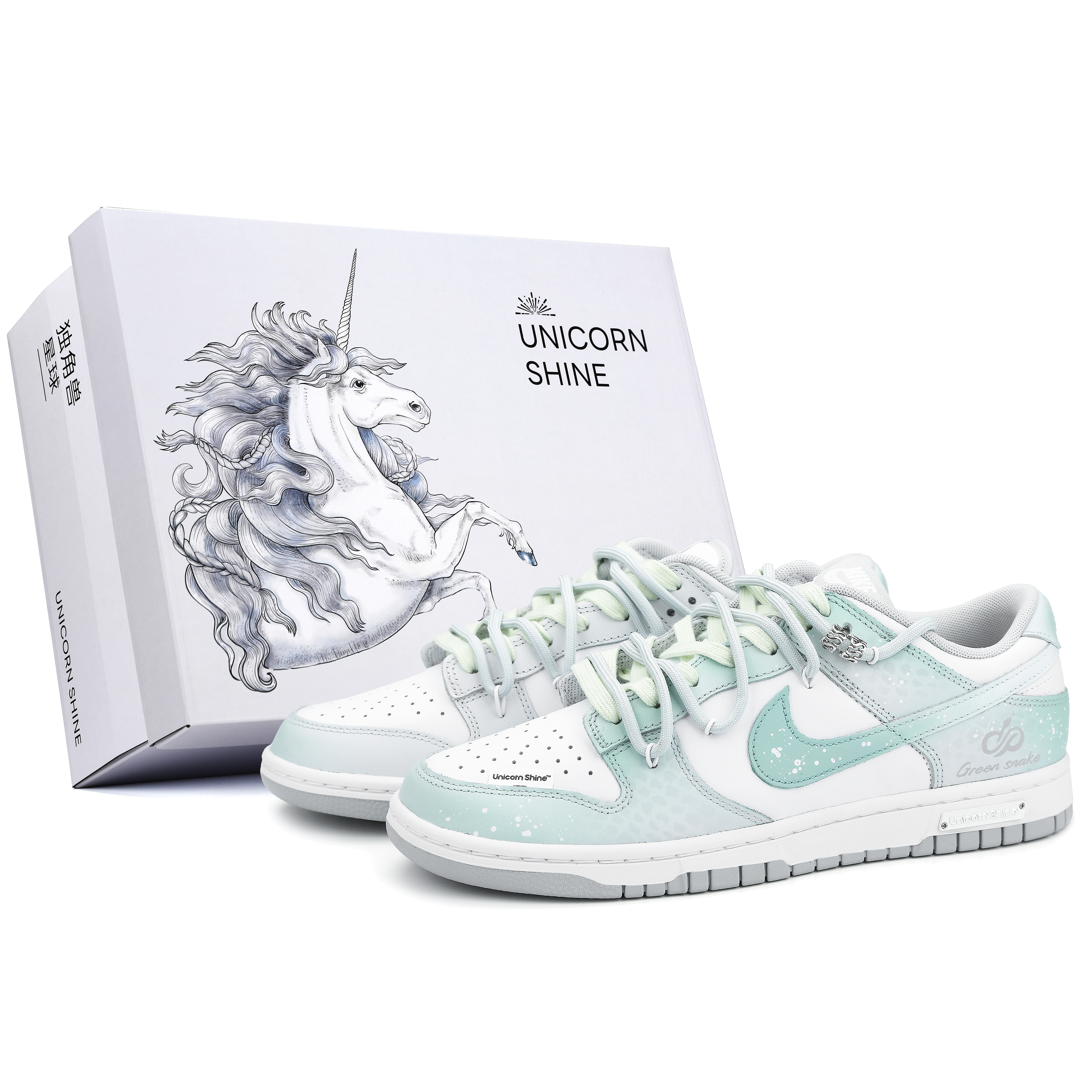 

Nike Кроссовки для скейтбординга Dunk Anti-Slip, износостойкие, низкие, мужские, бирюзовые