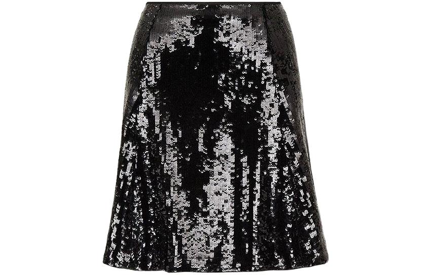 EMPORIO ARMANI Женская черная повседневная короткая юбка FW22 — фото 3