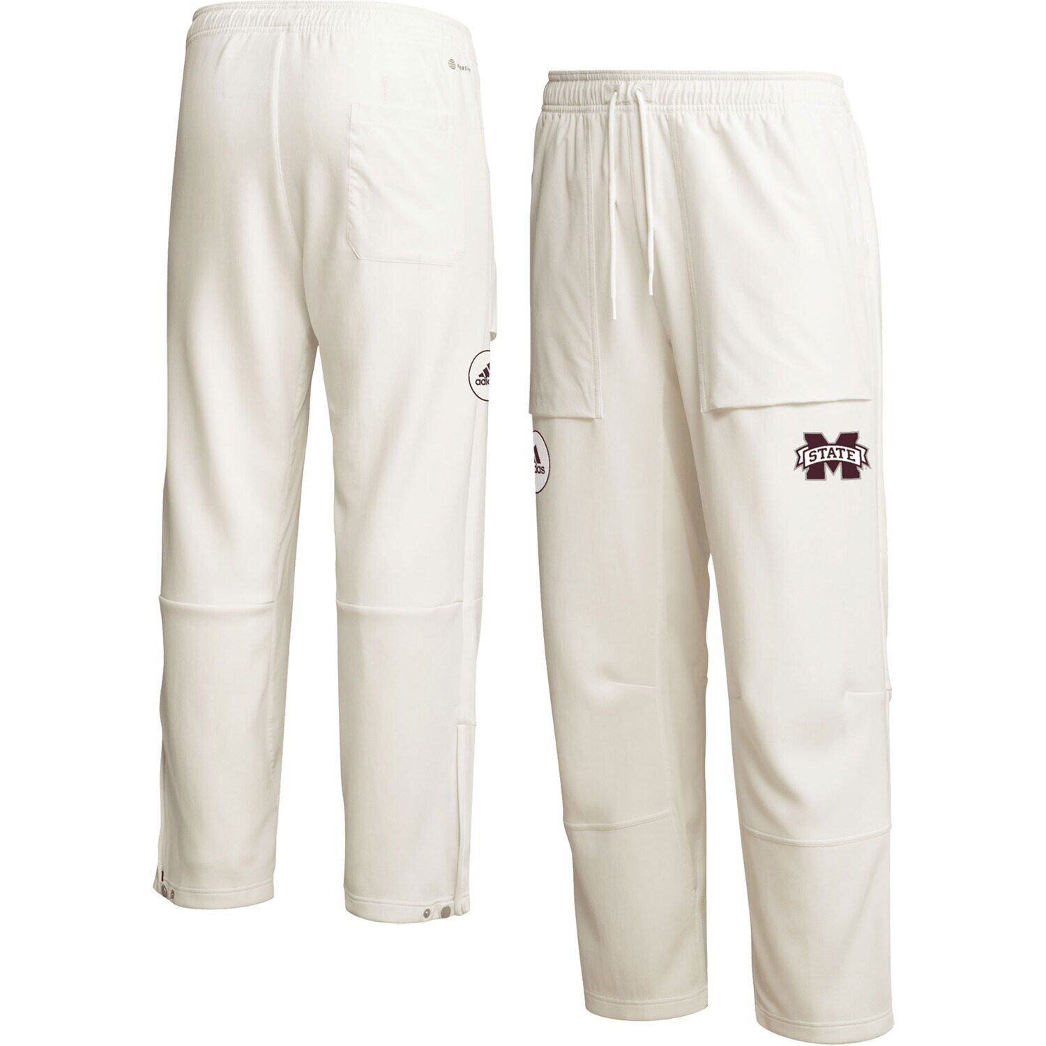 

Мужские кремовые брюки Mississippi State Bulldogs Zero Dye AEROREADY adidas, Бежевый, Мужские кремовые брюки Mississippi State Bulldogs Zero Dye AEROREADY adidas