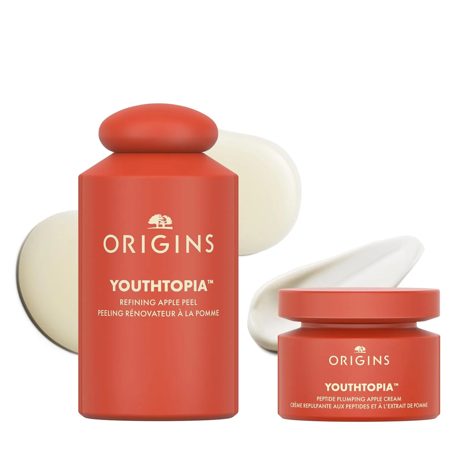Набор для ухода за кожей Origins Youthtopia Bundle из 2 средств | Включает полноразмерный увлажняющий крем и пилинг | С пептидами, стволовыми клетками яблока и гликолевой кислотой