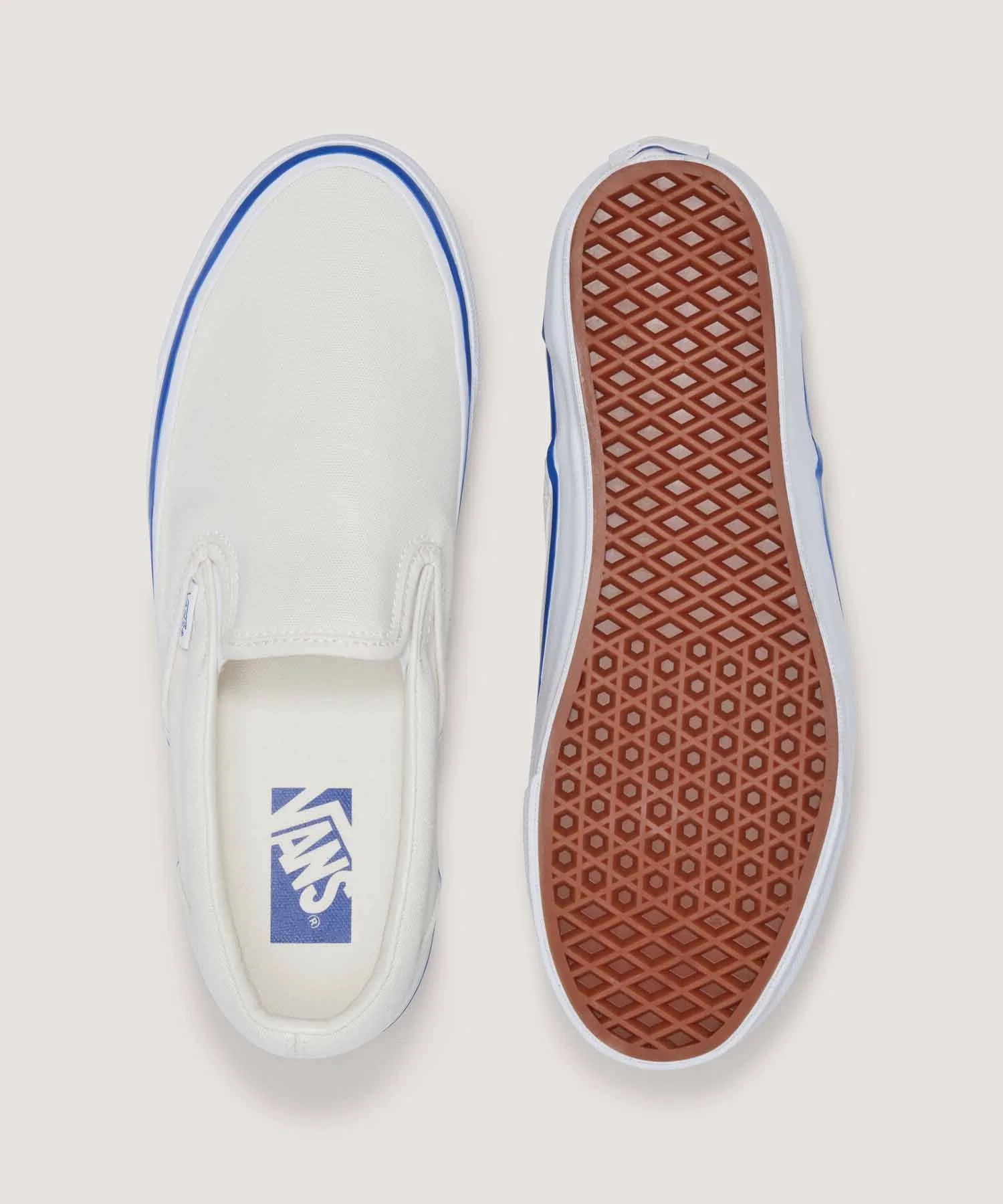 Унисекс слипоны VANS PREMIUM из канваса, белые — фото 3
