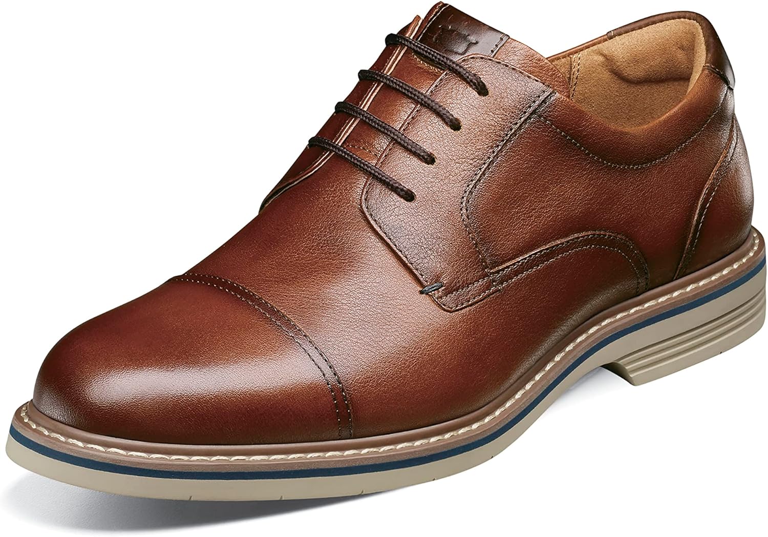 

Мужские оксфорды Florsheim Neufeld с кап-тоу, Cognac Tumbled