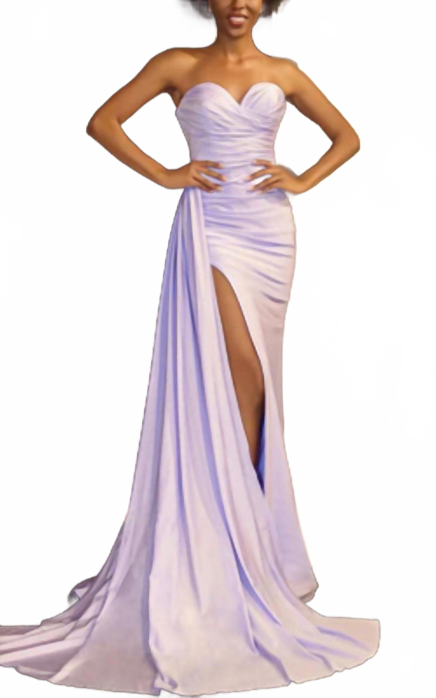 

PORTIA&SCARLETT Платье-футляр без бретелей с боковым разрезом, цвет «лед»