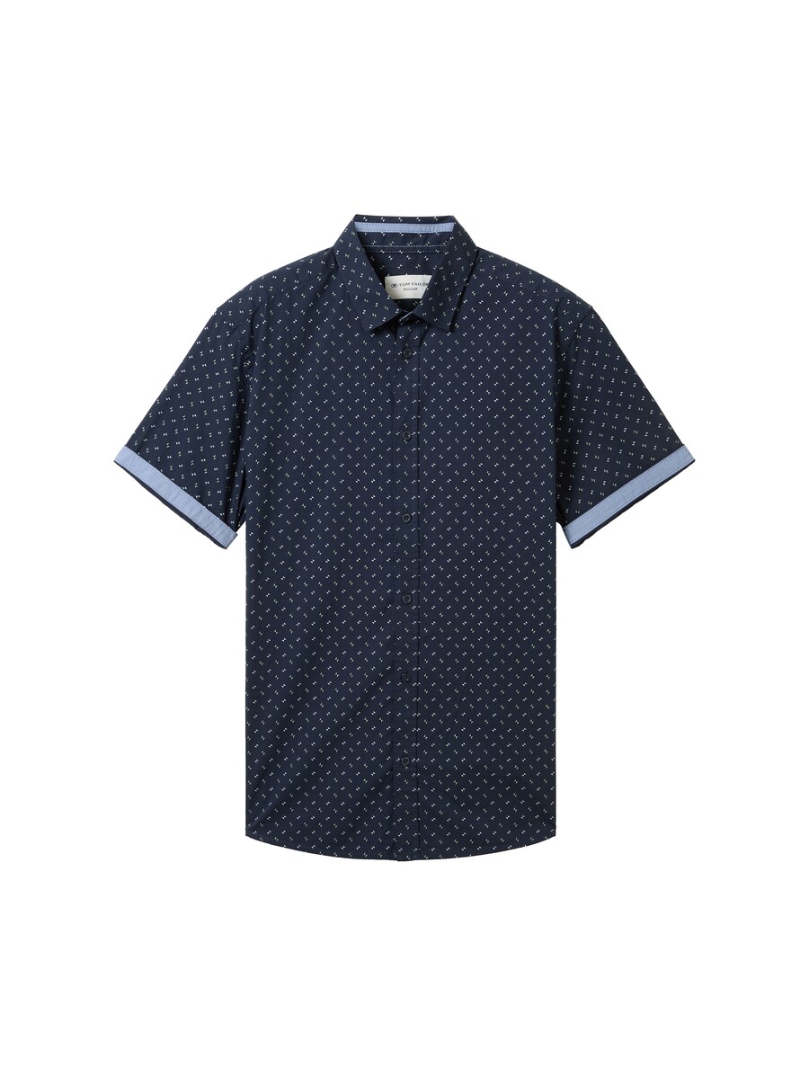 

Рубашка на пуговицах классического кроя TOM TAILOR, темно-синий