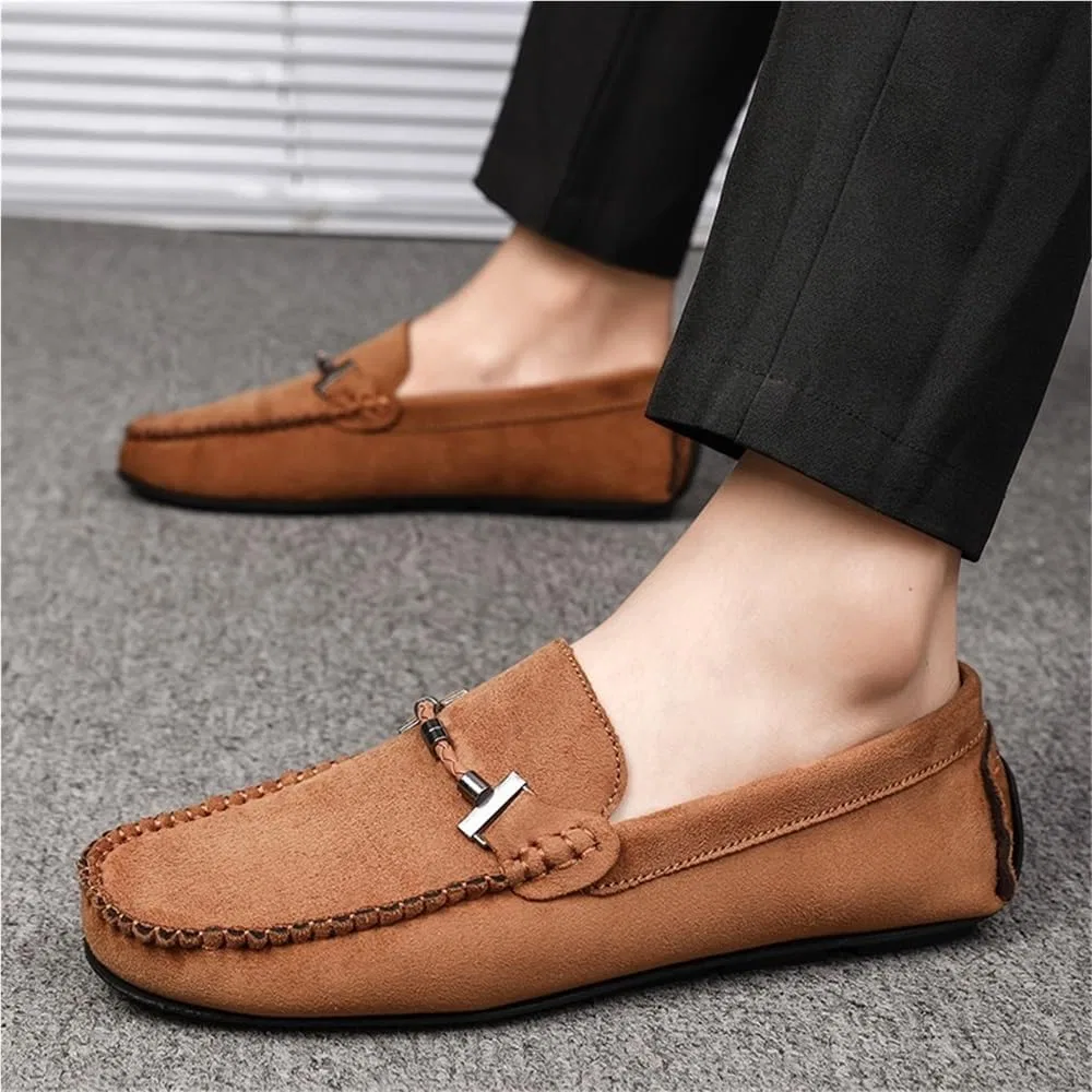 Лоферы замшевые Vintage Comfort Fit Brown UOPYNE — фото 2