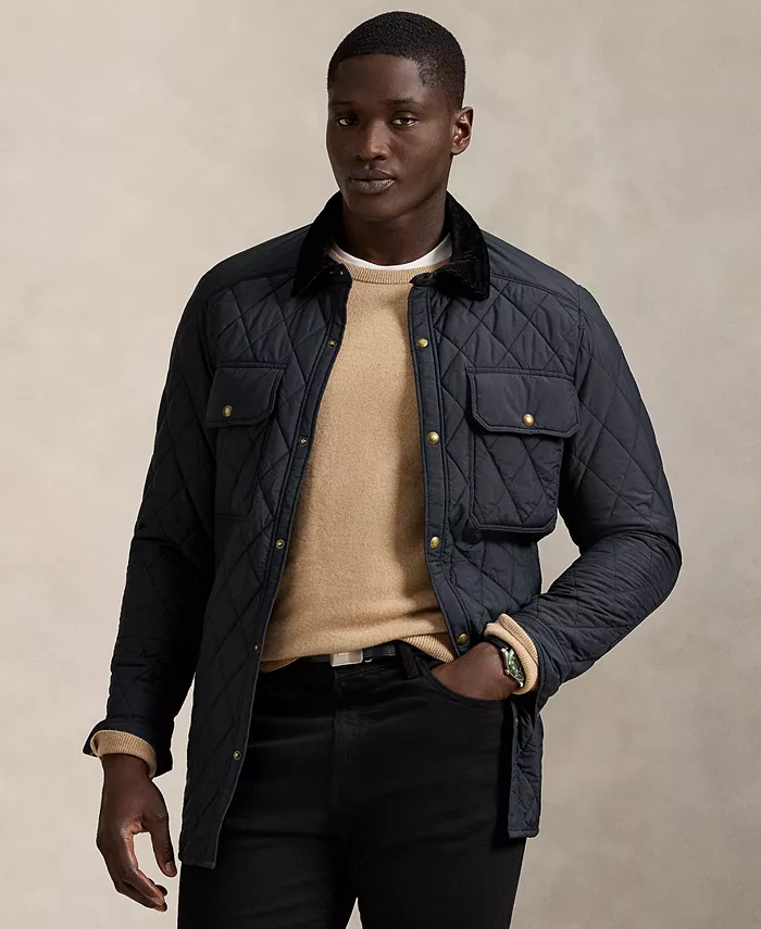 

Мужская утепленная куртка Beaton на молнии большого и высокого размера Polo Ralph Lauren, черный