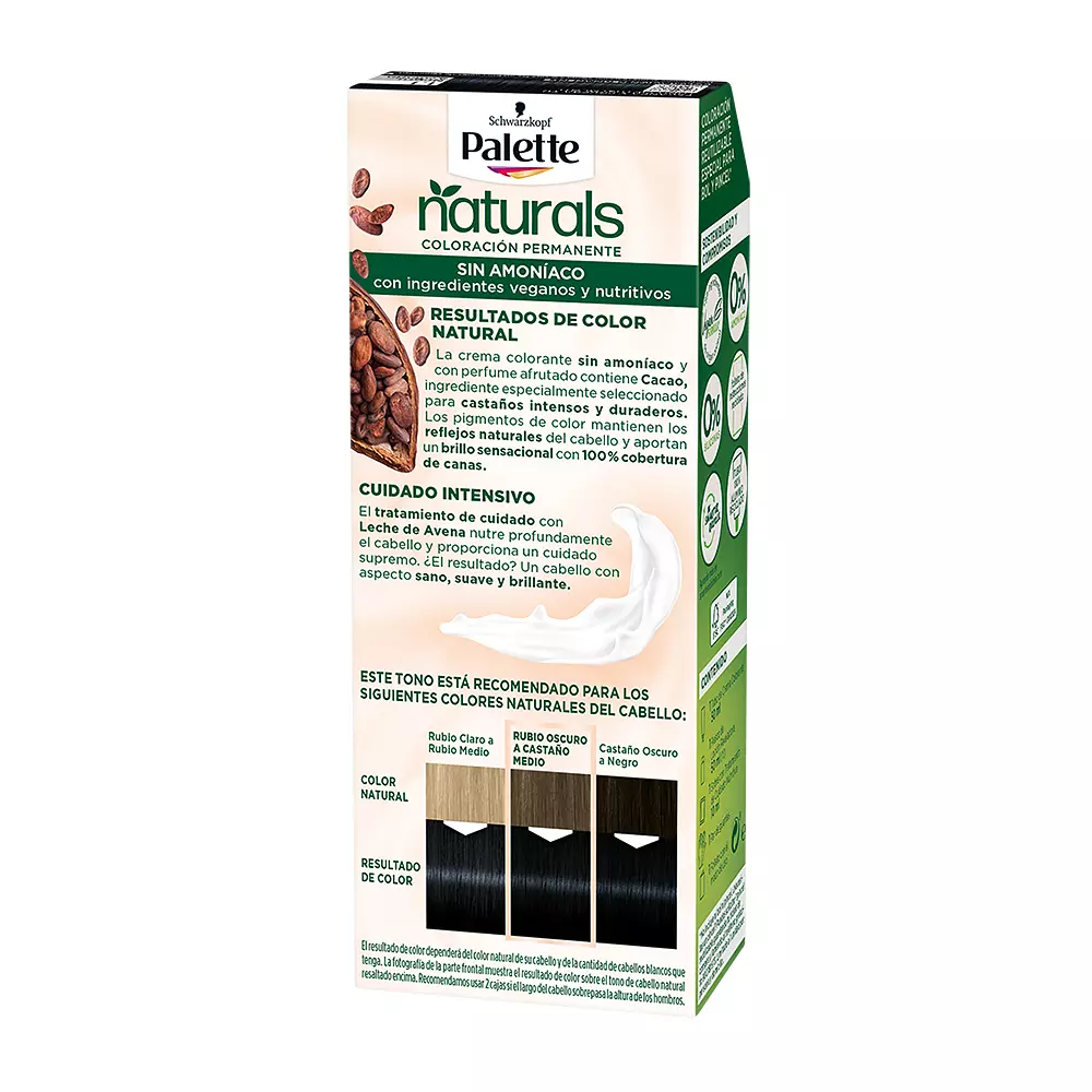 Краска для волос Palette naturals color creme Palette, цвет 1.1-negro azulado, 1 шт. — фото 2