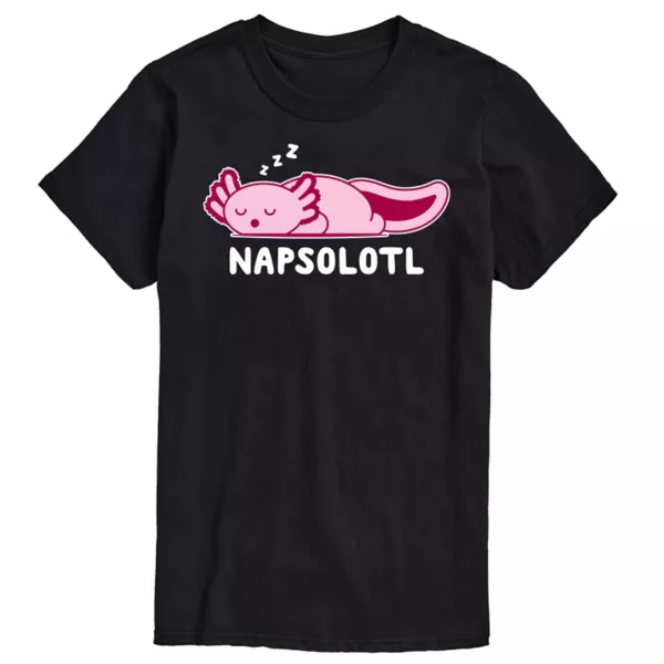 

Футболка с рисунком большого и высокого акслотля "napsalotl" Licensed Character, черный