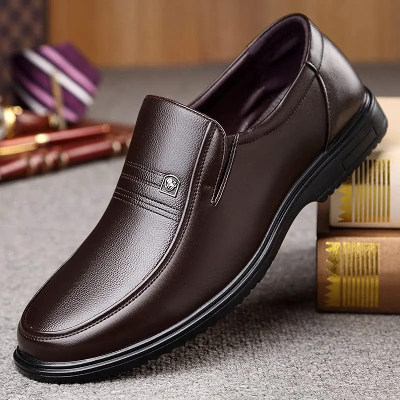 Лоферы Leather Shoes for Men SWZEC, черный — фото 2