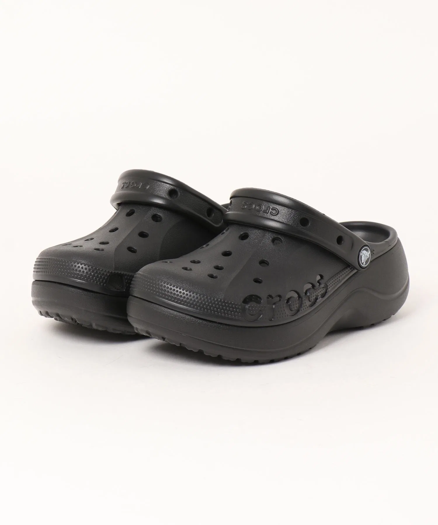 Унисекс сабо Crocs Baya Platform чёрные
