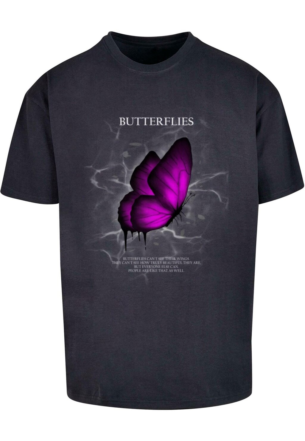 

Футболка с принтом BUTTERFLIES HEAVY OVERSIZED Merchcode, синий