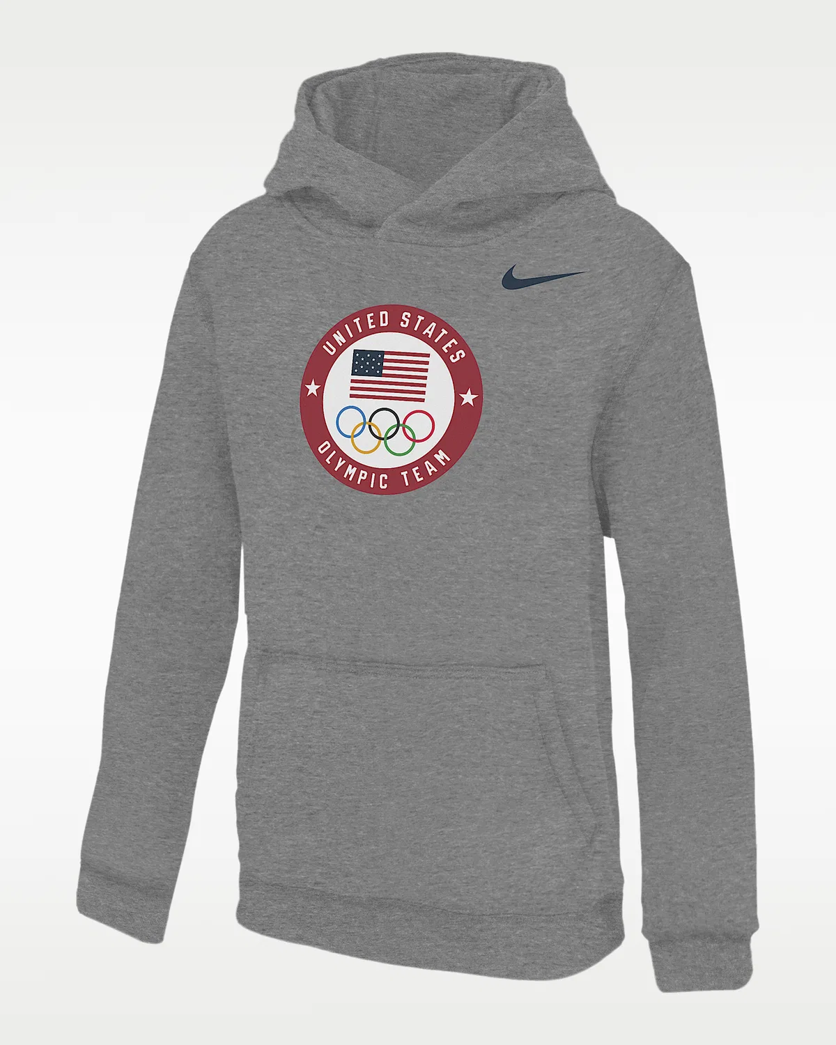 Детская флисовая худи Nike "Team USA" Club Fleece, Dark Grey Heather