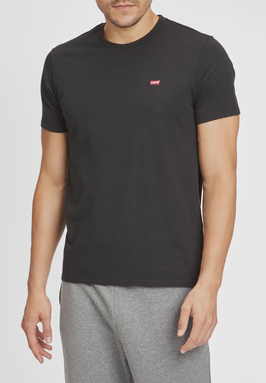Футболка The Original, хлопок, однотонная, мужская Levi's, черный — фото 2