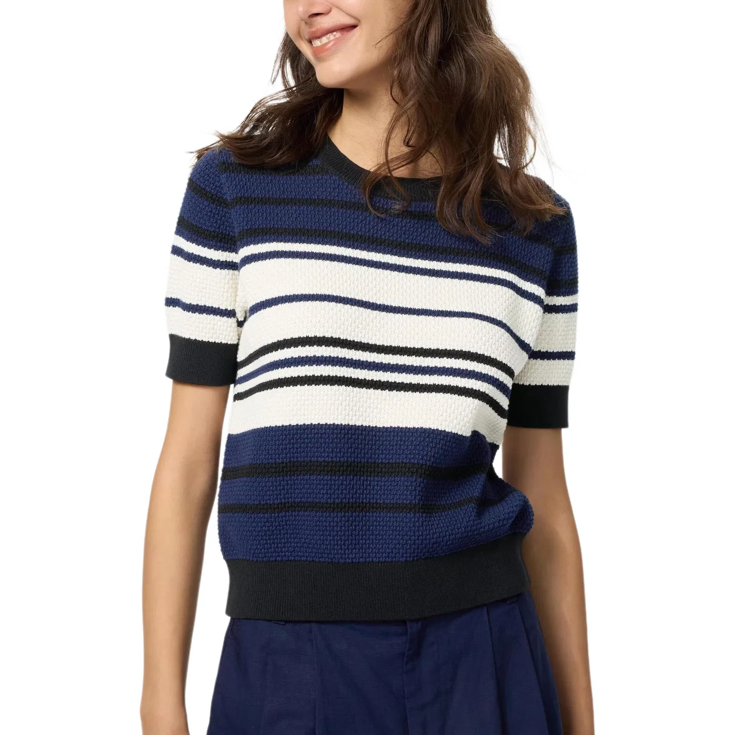 Футболка женская UNIQLO Marine Blue — фото 4