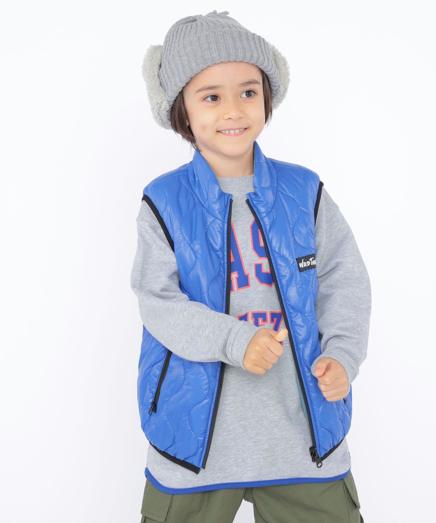 WILD THINGS: 100~125 см / Двусторонний жилет Ships Kids, Blue — фото 2