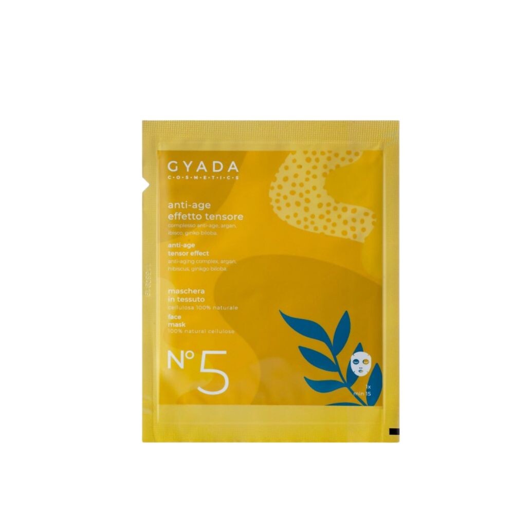 

Маска для лица Maschera in tessuto n.5 antiage effetto tensore Gyada cosmetics, 15 мл