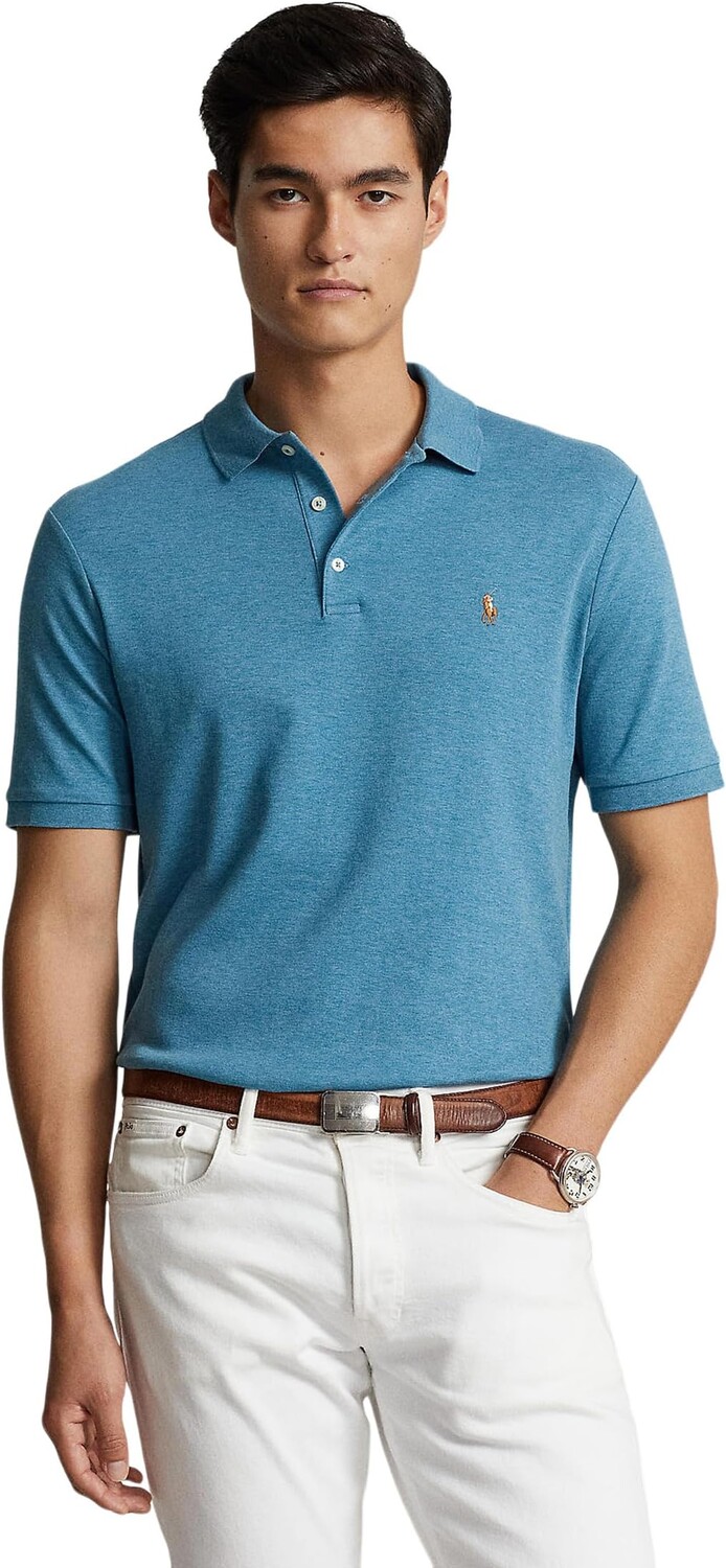 

Поло Polo Ralph Lauren Custom Slim Fit Soft Cotton Polo Shirt, цвет Marine Heather