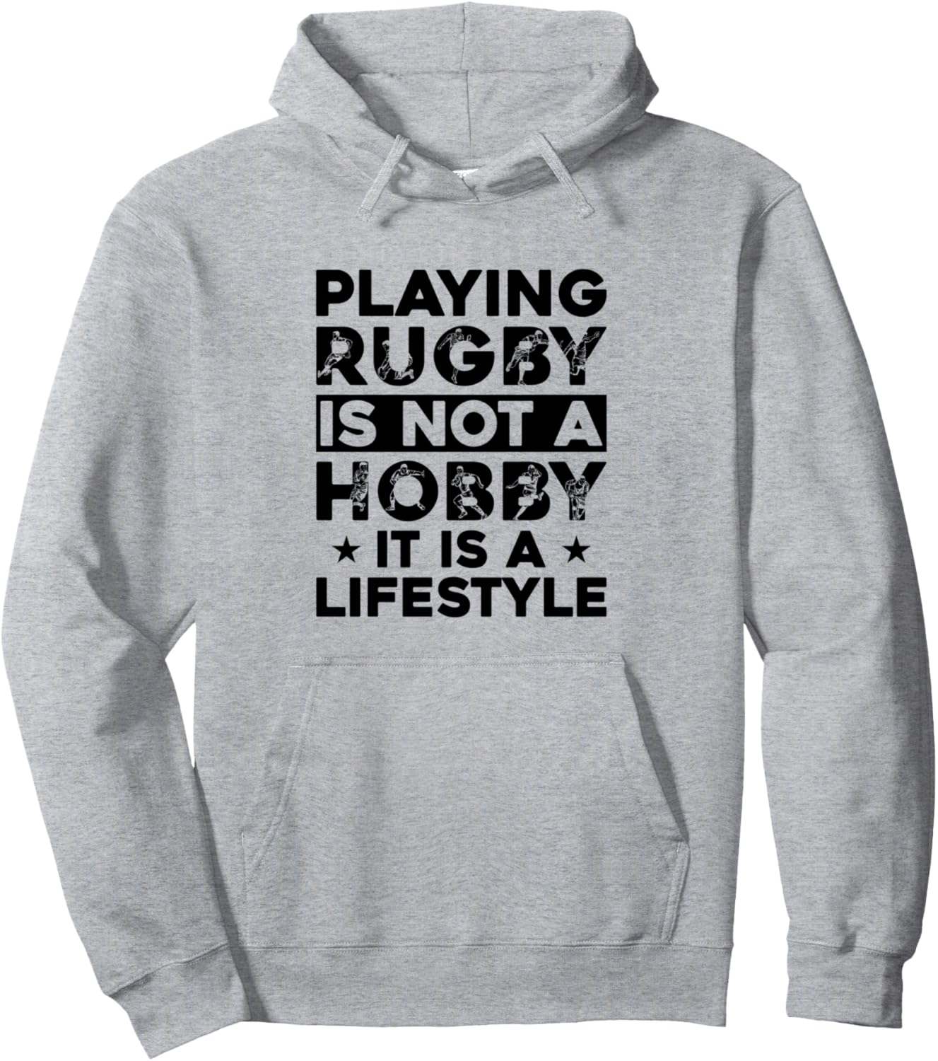 

Регби - это не хобби, это образ жизни - регбийная толстовка Rugby Season Rugby Player, серый