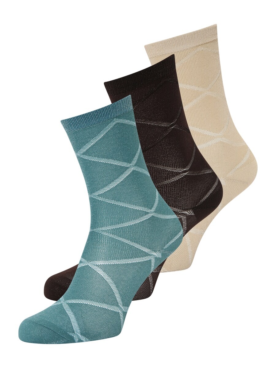 

Носки BeckSöndergaard Socks, цвет cyan blue/dark brown/wool white