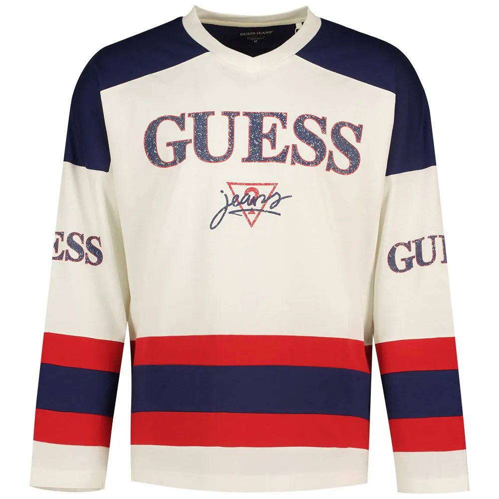

Футболка с коротким рукавом Guess Jeans Oversize Hockey, белый