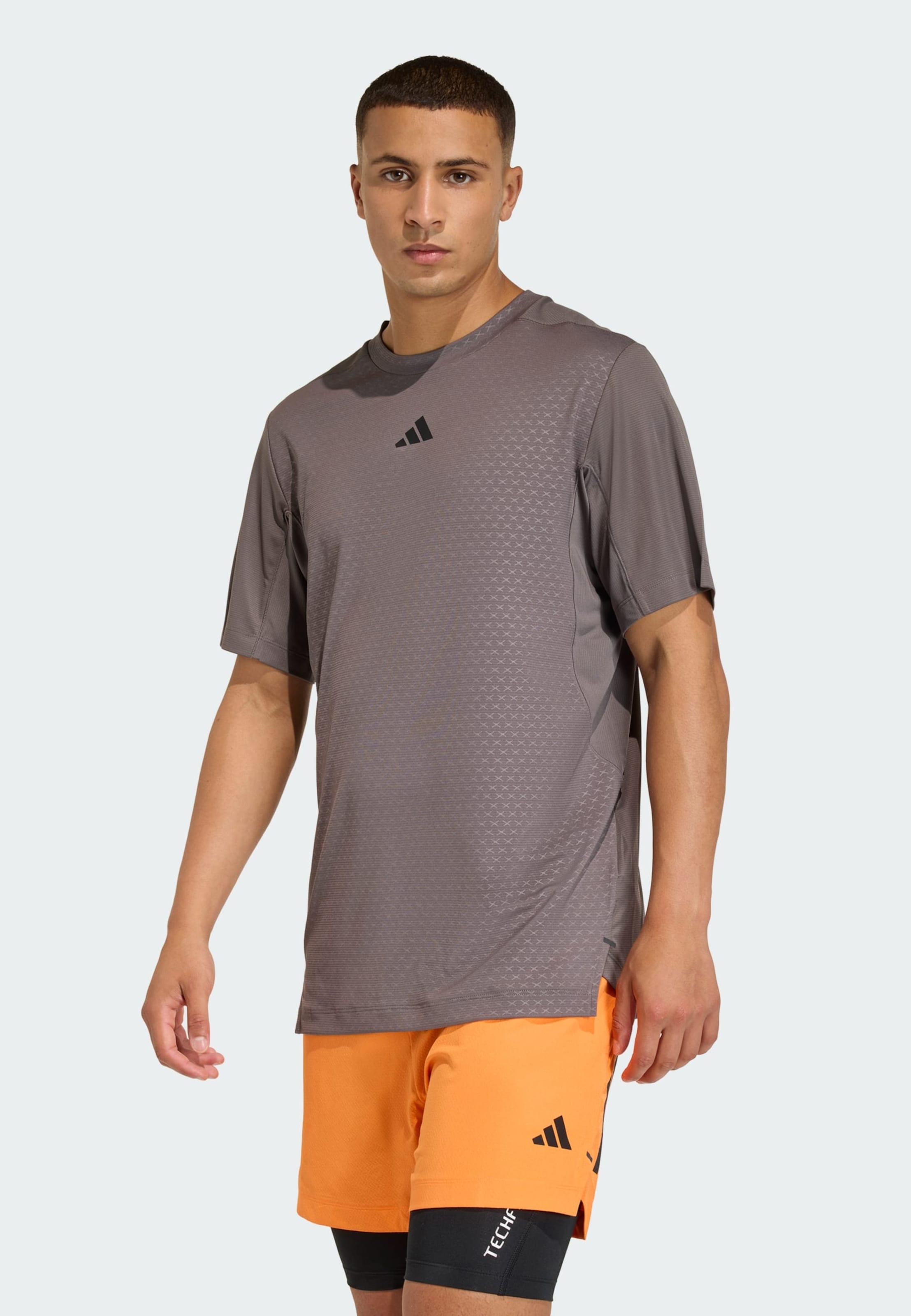 Adidas Performance Футболка Performance 'D4T Power' в цвете Taupe — фото 2