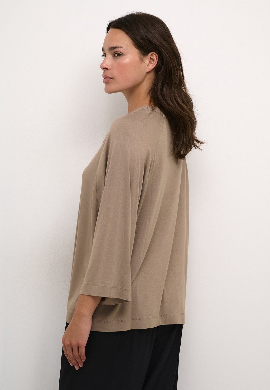 

Вязаный свитер ANDREA 3/4 SLEEVES ROUND NECK Kaffe, коричневый
