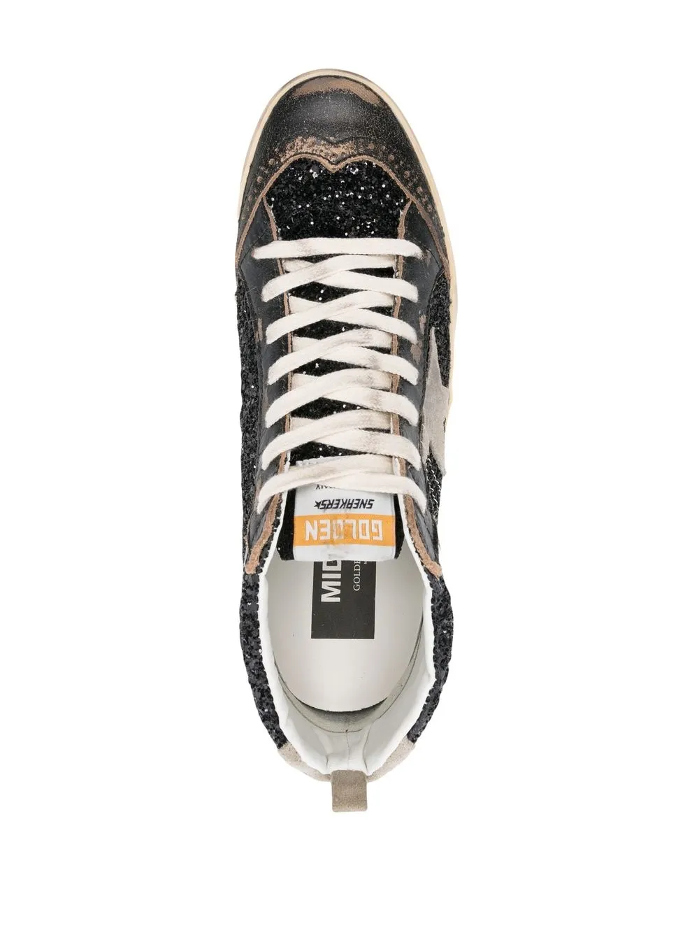 Кеды GG Mid Star на шнуровке GOLDEN GOOSE, черный — фото 4