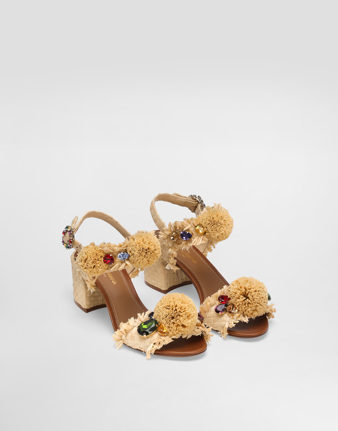 Вышитые сандалии с бахромой Dolce & Gabbana, мультиколор — фото 2
